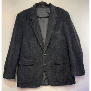 Andover Corduroy Blazer Jacket 44R Black 100% Cotton